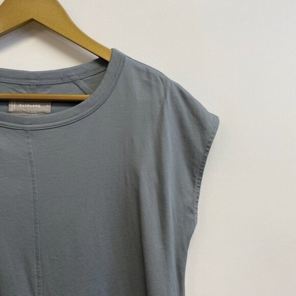 Everlane Luxe Cotton Side Slit T Shirt Dress - Picture 4 of 12